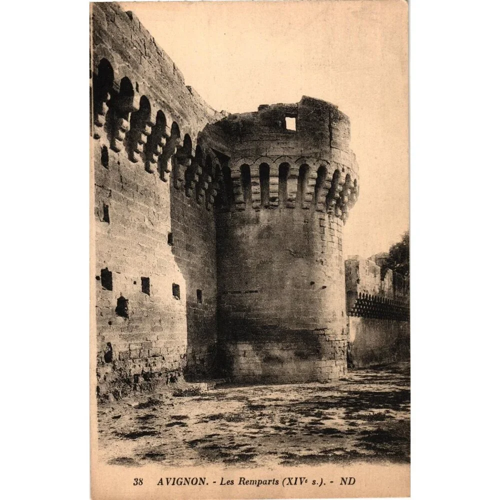 Avignon Les Remparts XIV Century Vintage French Postcard ND
